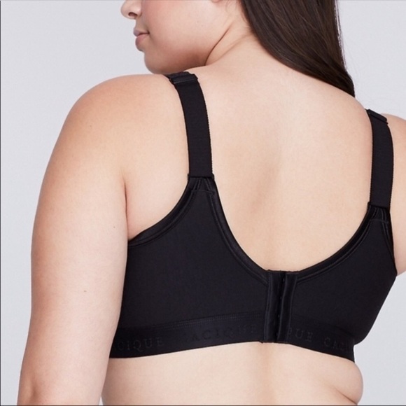 Cacique Sexy Sensual Wirefree Full Coverage  Cotton Black Bra 40DD - Picture 3 of 5